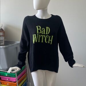 Vince Camuto Black Sweater with Neon Graphic